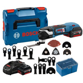 Bosch 18v GOP Multi Tool Cutter GOP18V-28 + 2 x 5.0ah Lithium LBOXX + 22 Access