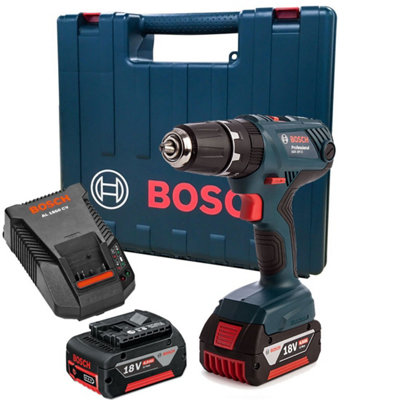 Bosch 18v GSB 18 V 21 Professional Combi Hammer Drill GSB18V 21 2x 4.0ah DIY at B Q