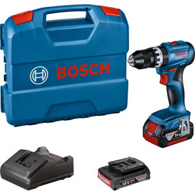 Bosch 18v GSB 18V-45 Brushless Combi Hammer Drill 2 x 2.0ah Batteries + Case