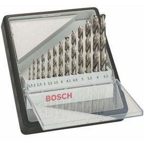 Bosch 2607010538 13 Piece Robust Line Metal Drill Bit Set HSS-G 1.5 - 6.5mm Case