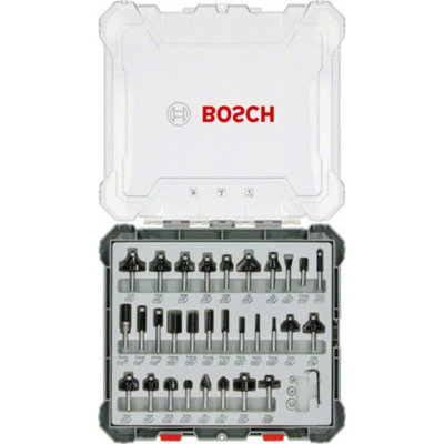 Bosch 2607017476 30 Piece Mixed Router Bit Set Straight 1/4