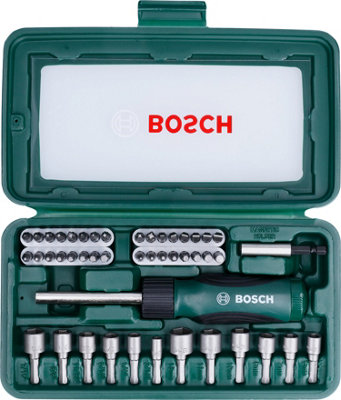 Bosch 2607019504 46 Piece Ratchet Screwdriver Bit Socket Set