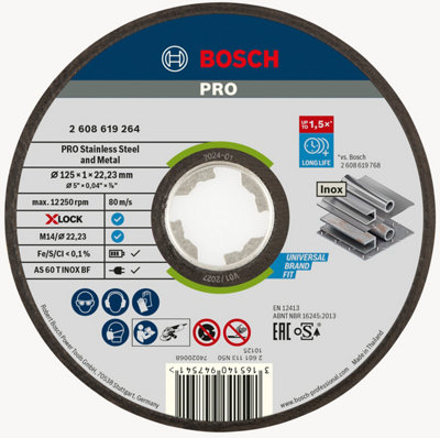 Vuwo Doorslijpschijven – 50 Stuks, 125x1x22,23 Mm, Dunne Snijschijf, Voor Metaal, Staal En Roestvrij Staal