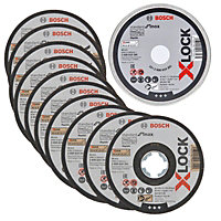 Bosch 2608619266 115mm x 1mm x 22.23mm X-LOCK Inox Metal Cutting Discs 10pk