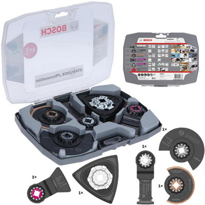 Bosch 2608664624 5 Piece Starlock Multi Tool Blade Set for Renovation Wood Metal