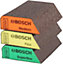 Bosch 2608901174 Combi S470 Mixed Grit Foam Sanding Blocks Medium Super Fine 3PC