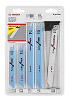 BOSCH 6-Piece Reciprocating Saw Blade Set (For Wood and Metal) (To Fit: Bosch AdvancedRecip 18 & PSA 700 E Reciprocating Saws)