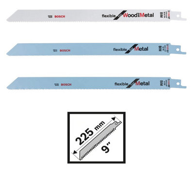 BOSCH 6-Piece Reciprocating Saw Blade Set (For Wood and Metal) (To Fit: Bosch AdvancedRecip 18 & PSA 700 E Reciprocating Saws)