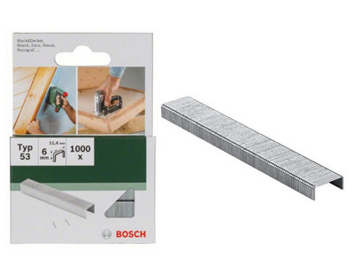BOSCH 6mm Fine Wire Staples (1000/Pack) (To Fit: Bosch PTK 3.6 Li & UniversalTacker 18V-14 Cordless Tackers) Price Comparisons | Compare The Build