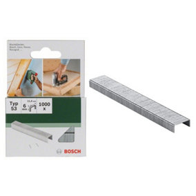 BOSCH 6mm Fine Wire Staples (1000/Pack) (To Fit: Bosch PTK 3.6 Li & UniversalTacker 18V-14 Cordless Tackers)