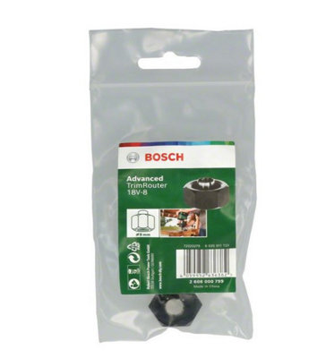 BOSCH 8mm Collet with Locking Nut (Version To Fit: Bosch AdvancedTrimRouter  18V-8 Cordless Router)