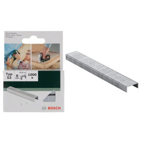 BOSCH 8mm Fine Wire Staples (1000/Pack) (To Fit: Bosch PTK 3.6 Li & UniversalTacker 18V-14 Cordless Tackers)