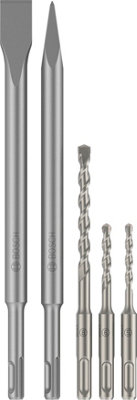 Bosch Drill Bit SDS plus-3C Chisel and Drill Bit Set, 5pcs 2607012087
