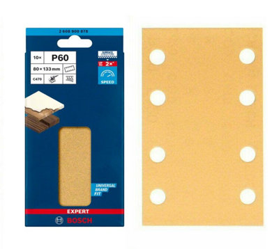 BOSCH Dual Application BEST for Wood & Paint Sanding Sheets (Rectangle 80 x 133mm - 10/Pk) For: Bosch GSS 160 & GSS 18V-10 Sanders