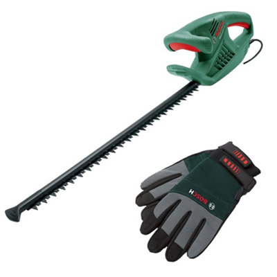 Bosch EasyCut 45 16 Electric Hedge Cutter Garden Trimmer 45cm Blade Gloves DIY at B Q