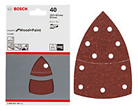 BOSCH Expert for Wood + Paint Sanding Sheets (Grit 40) (20/Pack) (For: Bosch PSM 18 Li, PSM 8100A & EasySander 12 Sanders)