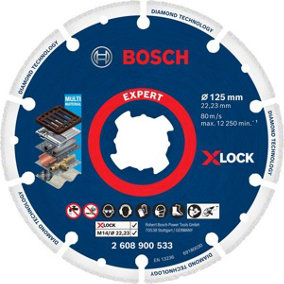 Bosch Expert X-LOCK Diamond Metal Wheel Saw Multi Material Cutting Disc 125mm