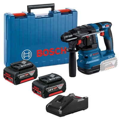 Bosch GBH 18V-22 SDS + Brushless Cordless Rotary Hammer Drill + 2 x 4 ...
