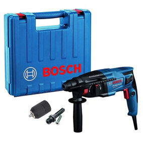 Bosch GBH221D 110v SDS Plus Rotary Hammer Drill + Case + Keyless Chuck + Adapter