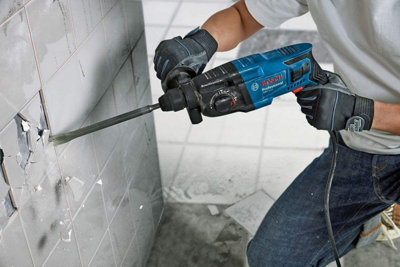 Bosch GBH221D 240v SDS Plus Rotary Hammer Drill + SDS Bits Chisel + Chuck + Case