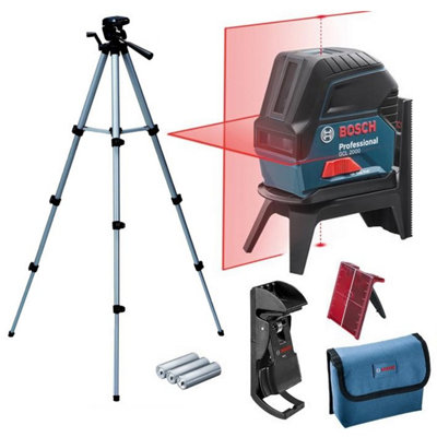 Bosch GCL 15m Self Leveling Combi Cross Line Laser Level + RM1 Bracket + Tripod