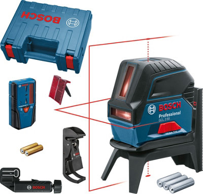 BOSCH GCL 2-50 + LR6 AA batteries Cross line laser