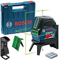 Bosch GCL215G Self Leveling Combi Cross Line Laser Level Green RM1 Bracket +Case