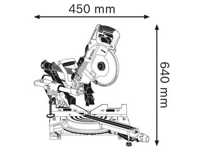 Bosch GCM 8 SDE Professional Sliding Mitre Saw 216mm, 1600W, 240V - 0601B19270 - Perfect for DIY and trade