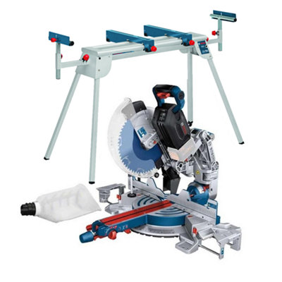 Bosch GCM18V-305 18V BITURBO Cordless Mitre Saw 305mm Bare + GTA2600 Leg Stand