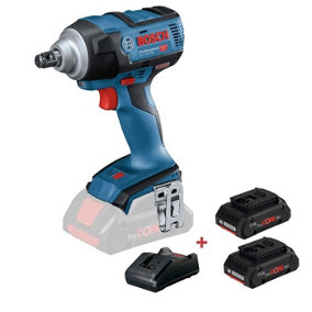 Bosch GDS 18V-300 18v Brushless 1/2" Impact Wrench 06019D8200 + 2 x 4ah Procore