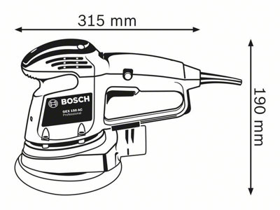 Bosch GEX 34-150 Professional Random Orbital Sander 150mm 340W 110V