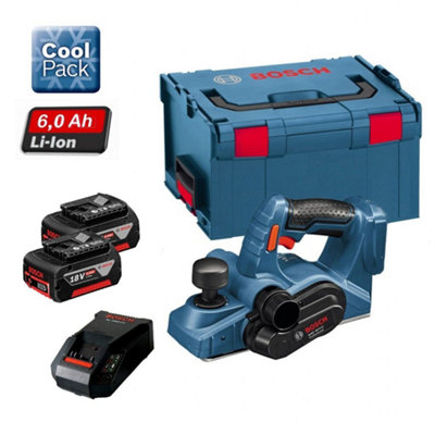 Bosch GHO 18 V LI 18v Cordless Planer 2 x 6.0ah Charger LBOXX