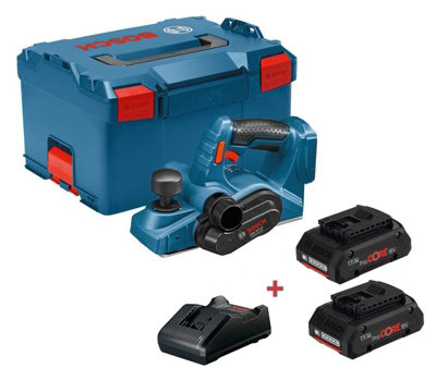 Bosch GHO 18 V LI 18v Cordless Planer Lithium GHO18VLIN Lboxx 2 X 4ah Procore DIY at B Q