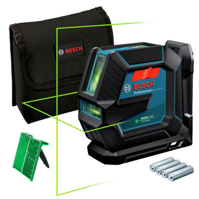 Bosch GLL215G Green Cross Line Laser Level Self Leveling + Bracket GLL 2-15 G