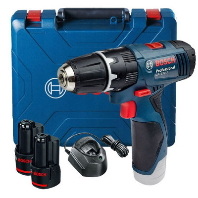 Bosch GSB 120-LI 12v Combi Hammer Drill 2 Speed 2x2ah + GWS 12v-70 Jigsaw