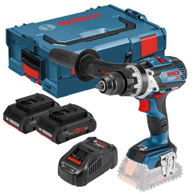 Bosch GSB 18V-110 C 18v Brushless Combi Drill Robust Series + 2x 4.0Ah Batteries