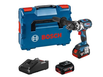 Bosch GSB 18V 110 C 18v Brushless Combi Drill Robust Series 2x 5.0Ah Batteries DIY at B Q