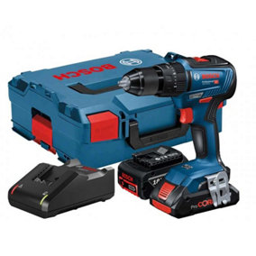 Bosch GSB 18V-55 Brushless combi drill with 2x 4.0Ah battery with L-BOXX