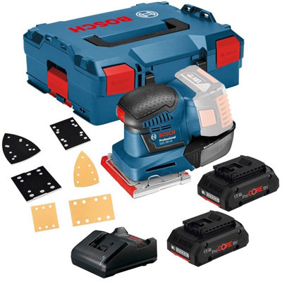 Bosch GSS18V-10 18v Multi Base Orbital Detail Sander +3 Plates 2 x 4ah Procore