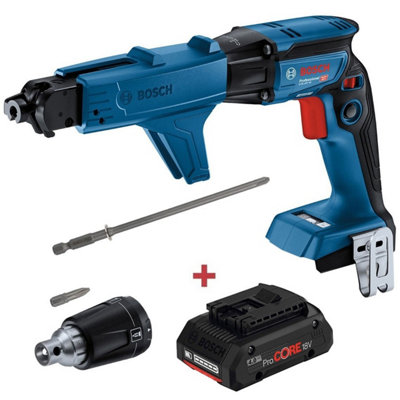 Bosch GTB 18V-45 18v Brushless Collated Drywall Screwdriver + 4ah Pro Core Batt