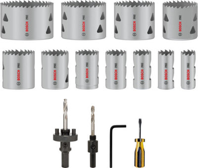 Bosch Hole saws sets PRO Multi Material Hole Saw Set 17 pcs 2608900525