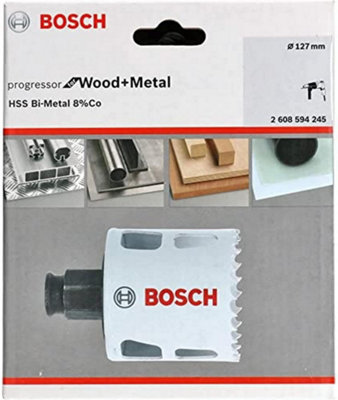 Bosch Holesaw HSS Bi-Metal Quick Release Cutter Bit for Wood/Plastic Hole Saw - 127mm