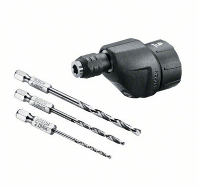BOSCH IXO Drilling Adapter c w 3 Drill Bits To Fit Bosch IXO Cordless Screwdriver Range