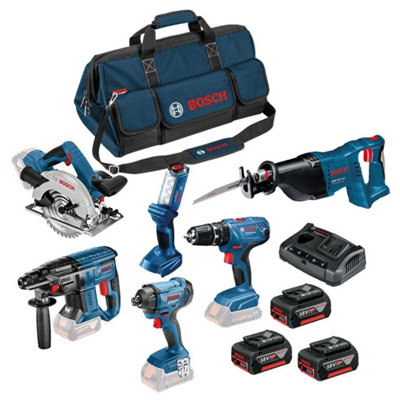 Bosch LBAG62 0615990K9C 18v 6 Piece Cordless LSeries Tool Kit 3 x