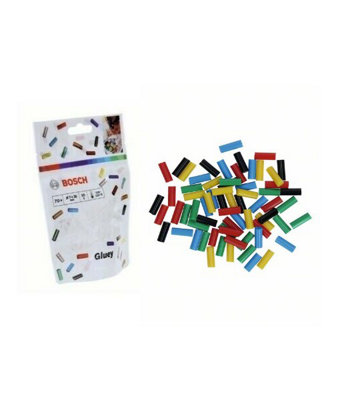 BOSCH Mix Colour Adhesive Sticks (70/Pack) (For: Bosch Gluey Pen) (2608002005)