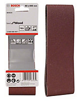 BOSCH Mixed Grit Best for Wood + Paint Sanding Belts (12/Pack) (To Fit: Bosch PBS 60 & PBS 60E Sanders)