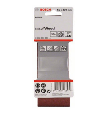 BOSCH Mixed Grit Best for Wood Paint Sanding Belts 12 Pack To