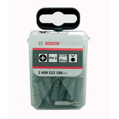 Bosch PH2 Screwdriver Bit Set (Pack of 25) Grey (One Size)