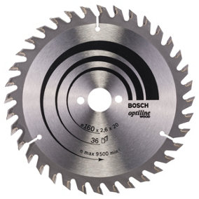 Bosch PRO 160mm x20 x 2.6mm 36 Tooth Optiline Wood Circular Saw Blade 2608640597