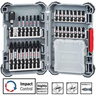 Bosch PRO 31 Piece Robust Impact Torsion Control Driver Drill Bit Set 2608522366
